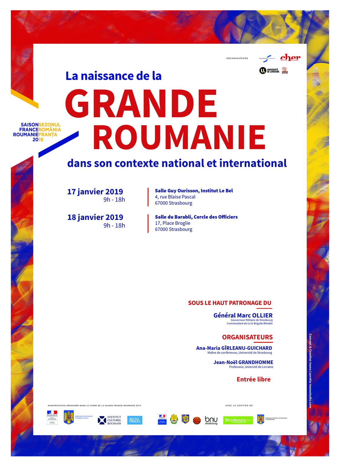 Affiche colloque "Naissance de la Grande Roumanie"